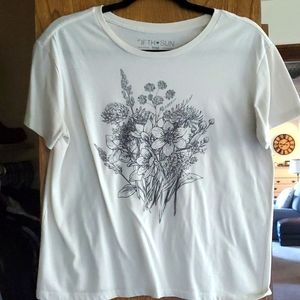 Floral graphic tee